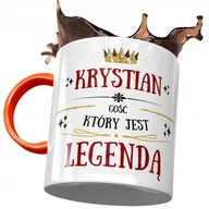 Kubki - Kubek Pomarańczowy dla Krystiana Kolegi Prezent z Nadrukiem ze Zdjęciem + Opakowanie na prezent (wzór 04) - miniaturka - grafika 1