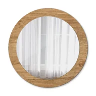 Lustra - Ścienne Lustro Łazienkowe Tekstura drewna 70cm - miniaturka - grafika 1