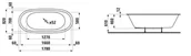 Wanny z hydromasażem - Laufen Ilbagnoalessi Wanna z hydromasażem 178x82 cm  z oświetleniem LED białawanny z H2459710006251 - odbiór osobisty: Kraków, Warszawa - miniaturka - grafika 1