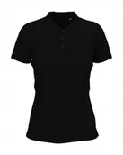Koszulki i topy damskie - Koszulka damska polo bawełniana Polówka Stedman ST9740 Claire Polo Black S - miniaturka - grafika 1