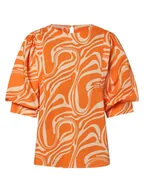 Koszule damskie - Oui - Bluzka damska, beżowy|pomarańczowy|wielokolorowy - miniaturka - grafika 1