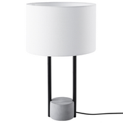 Lampy stojące - Beliani Lampa stołowa biała 60 cm REMUS - miniaturka - grafika 1