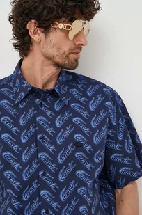Lacoste koszula bawełniana męska kolor granatowy relaxed z kołnierzykiem klasycznym - Koszule męskie - miniaturka - grafika 1