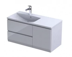 Oristo Szafka wisząca BRYLANT UNI 100 cm z umywalką AMELIA, LEWA BIAŁY POŁYSK OR36-SD2S-60-1-V3 + OR36-SN1S-40-1-V3 + UME-AM-100-92-L - Szafki łazienkowe - miniaturka - grafika 1