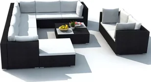 Elior zestaw mebli ogrodowych Daran, czarny 4181 - Meble ogrodowe - miniaturka - grafika 1