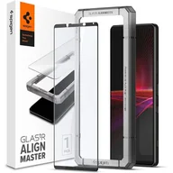 Szkła hartowane na telefon - Spigen Szkło Hartowane Alm Glass Fc do Sony Xperia 1 III Black - miniaturka - grafika 1