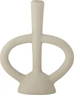 Świeczniki - Świecznik na klasyczną świecę Ramina 21 cm beżowy - miniaturka - grafika 1