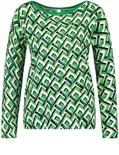 Swetry damskie - GERRY WEBER Edition Sweter damski 870507-44711, zielony nadruk, 42, Zielony nadruk, 42 - grafika 1