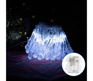 Aigostar - Zewnętrzny łańcuch dekoracyjny LED 50xLED/8 funkcji 5,3m IP44 zimna biel - Lampy ogrodowe - miniaturka - grafika 1