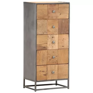 vidaXL Komoda, 45x30x100 cm, lite drewno z odzysku - Komody - miniaturka - grafika 1