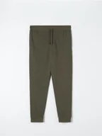 Spodnie męskie - Sinsay - Spodnie jogger - khaki - miniaturka - grafika 1