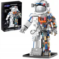 Klocki - Zestaw klocków 900szt. Klocki JAKi JK9106 Astronaut + gablota na zabawki - miniaturka - grafika 1