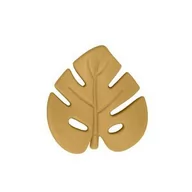 Gryzaki dla dzieci - Petite&Mars Silikonowy gryzak liść mustard - miniaturka - grafika 1