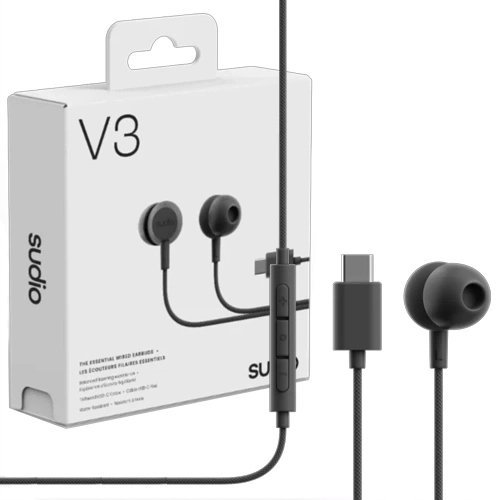 Sudio Earbuds V3 USB-C In-ear Microphone Dusty Black V3BLK