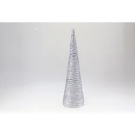 Ozdoby bożonarodzeniowe - Ozdoba bożonarodzeniowa Choinka LED 77 cm srebrny - miniaturka - grafika 1