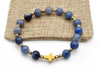 Bransoletki - Bransoletka różaniec na rękę awenturyn sakwa - miniaturka - grafika 1