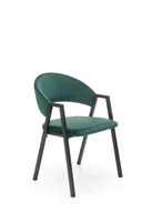 Krzesła - Krzesło z podłokietnikami K473 velvet ciemny zielony - miniaturka - grafika 1