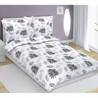 Pościel - Bellatex Pościel flanelowa Piórko fioletowy, 140 x 220 cm, 70 x 90 cm, 140 x 220 cm, 70 x 90 cm - miniaturka - grafika 1