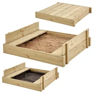 Place zabaw - TP Toys Drewniana Piaskownica Z Pokrywą Na Ogród - miniaturka - grafika 1