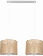 Lampy sufitowe - Lampa wisząca Solar Lampa wisząca żyrandol BOHO len 2 żarówki biała - miniaturka - grafika 1