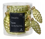 Bombki - Bombki szklane szyszki na choinkę zielone zestaw 12 sztuk - miniaturka - grafika 1
