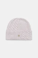 Czapki damskie - Tommy Hilfiger czapka z dodatkiem wełny kolor beżowy AW0AW17784 - miniaturka - grafika 1