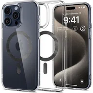 Etui i futerały do telefonów - Etui APPLE IPHONE 15 PRO MAX Spigen Ultra Hybrid Mag MagSafe Carbon Fiber transparentne - miniaturka - grafika 1