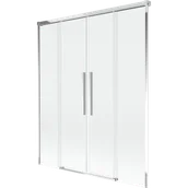 Parawany nawannowe - Mexen Rox parawan nawannowy 2-skrzydłowy rozsuwany 150 x 150 cm, transparent, chrom - 8C9-150-002-01-00 - miniaturka - grafika 1