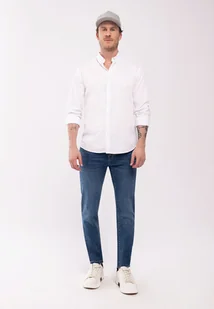 Jeansy z recyclingowanego materiału Slim Fit, D-DEXTER 41 - Volcano - Spodnie męskie - miniaturka - grafika 1