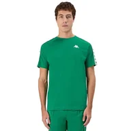 Koszulki męskie - Kappa Coen Slim 222 Band Tee Wygodna i stylowa koszulka techniczna, kolor zielony i biały, rozmiar XL - miniaturka - grafika 1