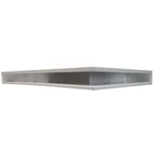 Akcesoria kominkowe - LUFT Kratka kominkowa narożna lewa 76,5 x 7,5 x 36 cm biały - miniaturka - grafika 1