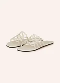 Klapki i japonki damskie - Loewe Klapki Petal Anagram weiss - miniaturka - grafika 1