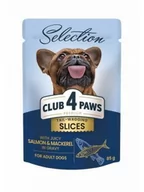 Mokra karma dla psów - Club 4 Paws Mokra Karma Dla Dorosłych Psów Małych Ras Łosoś Z Makrelą W Sosie 85 g - miniaturka - grafika 1