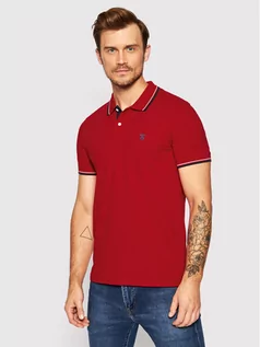 Koszulki męskie - Selected Homme Polo New Season 16062542 Czerwony Regular Fit - grafika 1