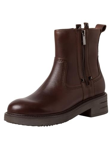 Marco Tozzi Damskie botki Zip+Slip 2-25008-43 modne kozaki, koniak, 41 EU, koniak, 41 EU
