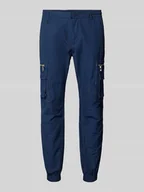 Spodnie męskie - Spodnie cargo o kroju slim fit ze szwami działowymi - miniaturka - grafika 1