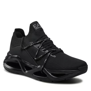 Sneakersy damskie - Emporio Armani Sneakersy EA7 X8X087 XK227 Q268 Full Black/Silver - grafika 1