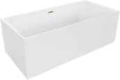 Wanny - Mexen Nita wanna wolnostojąca 170 x 80 cm, biała, przelew złoty szczotkowany - 52091708000-55 - miniaturka - grafika 1