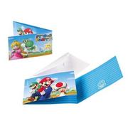 Dekoracje domu - Karty Zaproszeniowe Super Mario - miniaturka - grafika 1