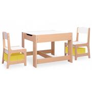 Stoliki dla dzieci - Biały wielofunkcyjny stolik dziecięcy z krzesłami - Tippo - miniaturka - grafika 1