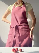 Fartuchy i rękawice kuchenne - Fartuch plamoodporny kuchenny w kolorze bordo - miniaturka - grafika 1