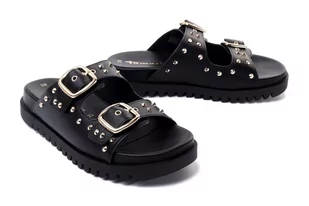 TAMARIS 27225-28 048 black/gold, klapki damskie - Tamaris - Klapki i japonki damskie - miniaturka - grafika 1