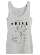 Koszulki i topy damskie - Disney "Princess Ariel" WODLITLTS010 Damski tank top, Melange Grey, Rozmiar XS, Szary Melange, XS - miniaturka - grafika 1
