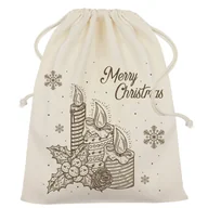 Ozdoby bożonarodzeniowe - ŚWIĄTECZNY WOREK PREZENTOWY POD CHOINKE NA GWIAZDKĘ MIKOŁAJKI ŚWIĘTA ŚWIECE - miniaturka - grafika 1