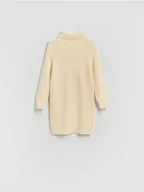 Swetry dla dziewczynek - Reserved - Dzianinowa sukienka w paski - złamana biel - miniaturka - grafika 1