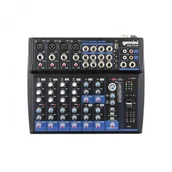 Inne akcesoria dla DJ - Gemini Sound GEM-12USB Compact 12 Channel Bluetooth Mixer - USB Playback (Black) GEM-12USB - miniaturka - grafika 1