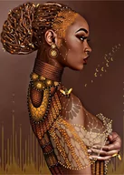 Zabawki kreatywne - Norimpex, Diamentowa mozaika Kobieta czarnoskóra w koku NO-1007442 - miniaturka - grafika 1