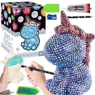 Zabawki interaktywne dla dzieci - Zestaw Artystyczny Wyklejanka Malowanie Diamentami - miniaturka - grafika 1