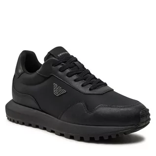 Półbuty męskie - Sneakersy Emporio Armani X4X630 XN877 K001 Black/Black - grafika 1