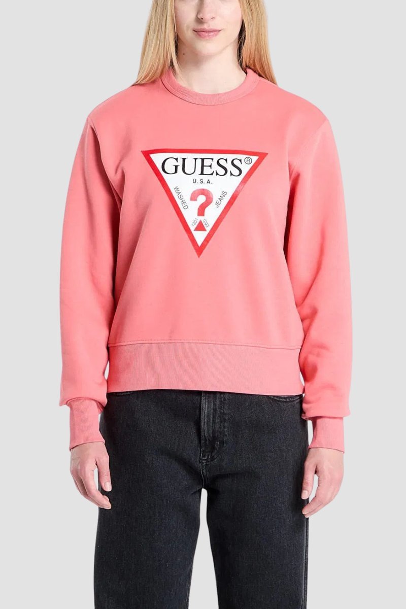 GUESS Różowa bluza damska Original Fleece L